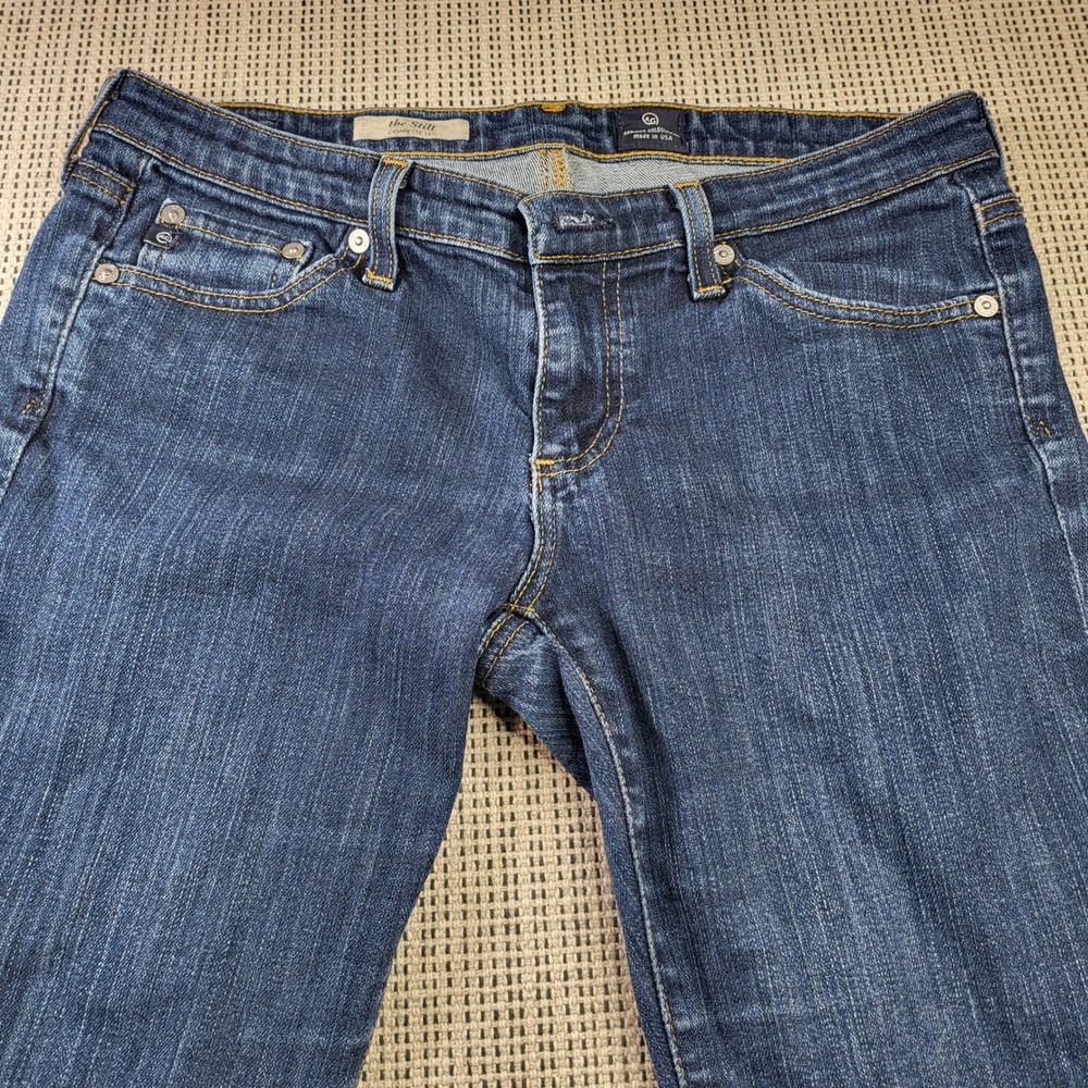 AG Adriano Goldschmied Jeans Womens 28 Blue The Stilt Cigarette Leg Low Rise USA